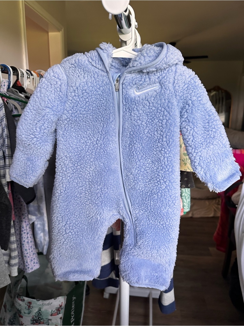 Nike baby hooded snow suit in Light Blue